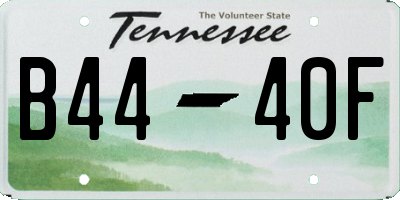 TN license plate B4440F