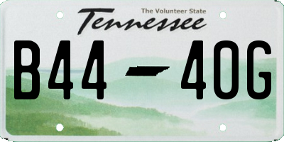 TN license plate B4440G