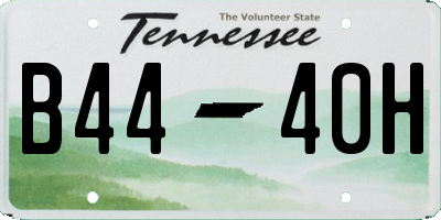 TN license plate B4440H