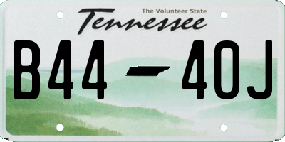 TN license plate B4440J