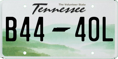 TN license plate B4440L