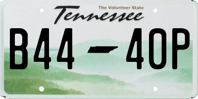 TN license plate B4440P