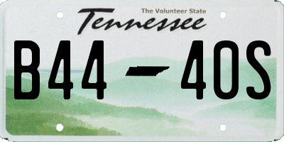TN license plate B4440S