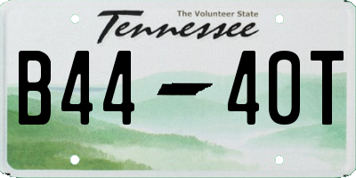 TN license plate B4440T