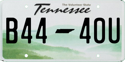 TN license plate B4440U