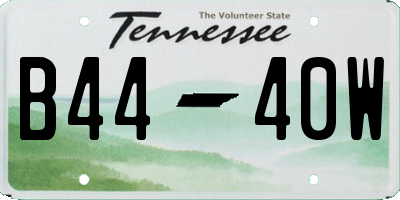 TN license plate B4440W