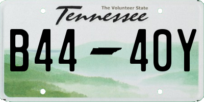 TN license plate B4440Y