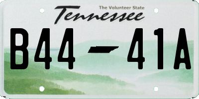 TN license plate B4441A