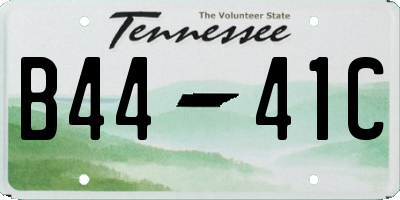 TN license plate B4441C