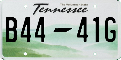 TN license plate B4441G