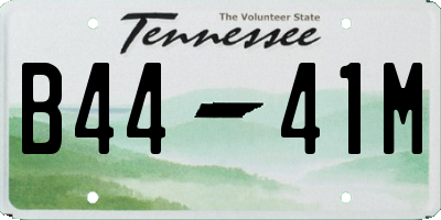 TN license plate B4441M