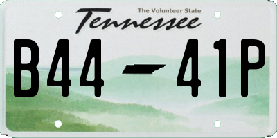 TN license plate B4441P