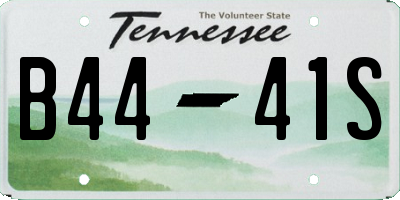 TN license plate B4441S