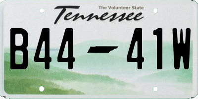 TN license plate B4441W