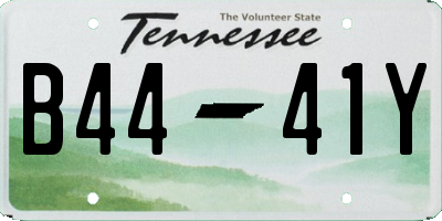 TN license plate B4441Y