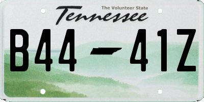 TN license plate B4441Z
