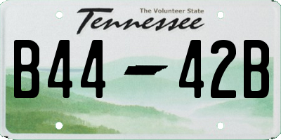 TN license plate B4442B