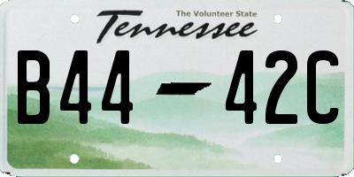 TN license plate B4442C
