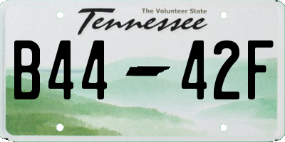 TN license plate B4442F