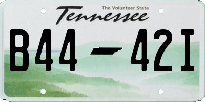 TN license plate B4442I