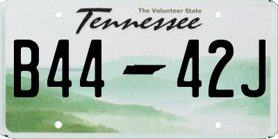 TN license plate B4442J
