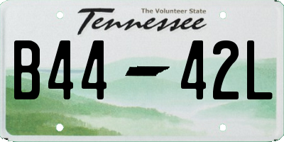 TN license plate B4442L