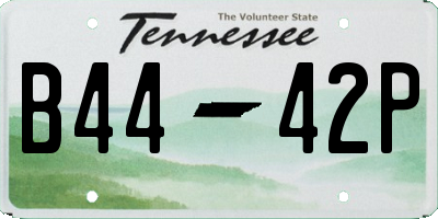 TN license plate B4442P