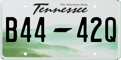 TN license plate B4442Q