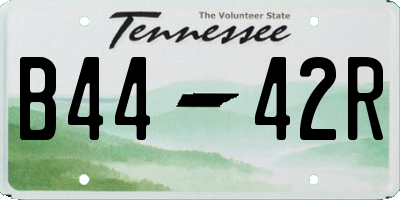 TN license plate B4442R