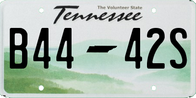 TN license plate B4442S