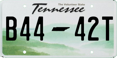 TN license plate B4442T