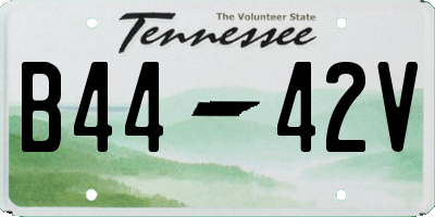 TN license plate B4442V