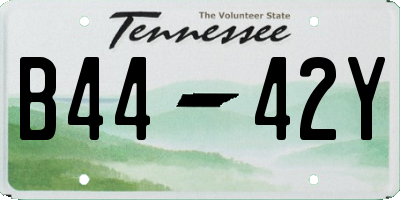 TN license plate B4442Y