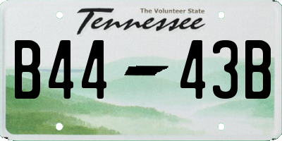 TN license plate B4443B