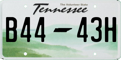 TN license plate B4443H