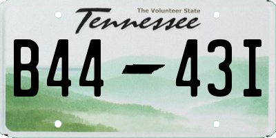 TN license plate B4443I