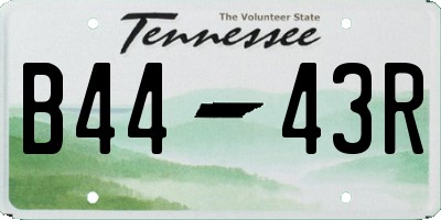 TN license plate B4443R
