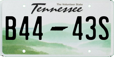 TN license plate B4443S