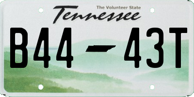 TN license plate B4443T