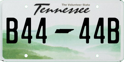 TN license plate B4444B