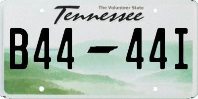 TN license plate B4444I