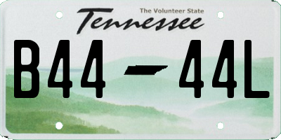 TN license plate B4444L