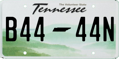 TN license plate B4444N