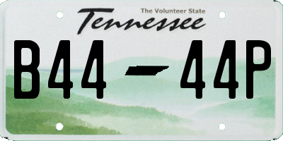 TN license plate B4444P