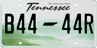 TN license plate B4444R