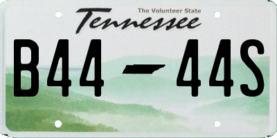 TN license plate B4444S