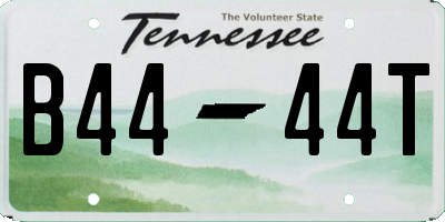 TN license plate B4444T