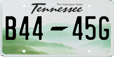 TN license plate B4445G