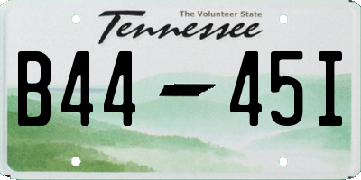 TN license plate B4445I