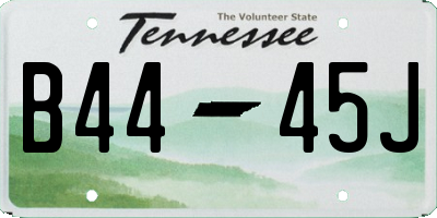 TN license plate B4445J
